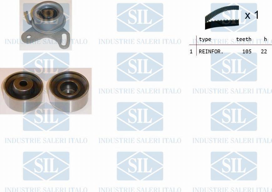 Saleri SIL TK1314 - Комплект зубчатого ремня ГРМ autosila-amz.com