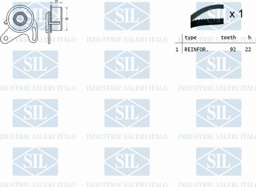 Saleri SIL TK1316 - Комплект зубчатого ремня ГРМ autosila-amz.com