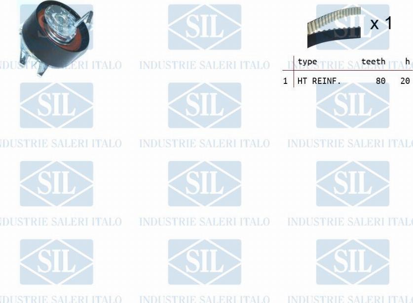 Saleri SIL TK1388 - Комплект зубчатого ремня ГРМ autosila-amz.com
