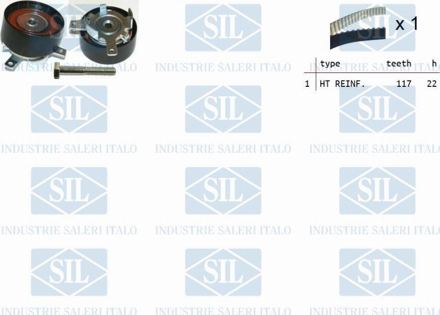 Saleri SIL TK1337 - Комплект зубчатого ремня ГРМ autosila-amz.com