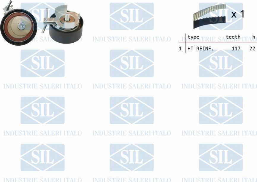 Saleri SIL TK1374 - Комплект зубчатого ремня ГРМ autosila-amz.com