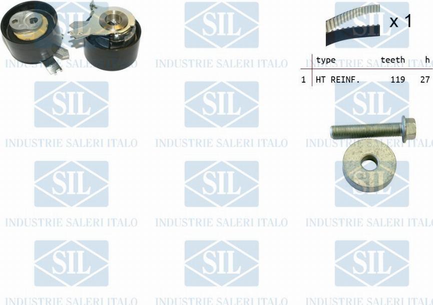 Saleri SIL TK1378 - Комплект зубчатого ремня ГРМ autosila-amz.com