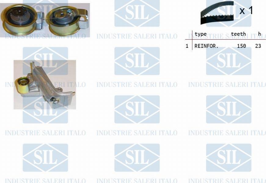 Saleri SIL TK1257 - Комплект зубчатого ремня ГРМ autosila-amz.com