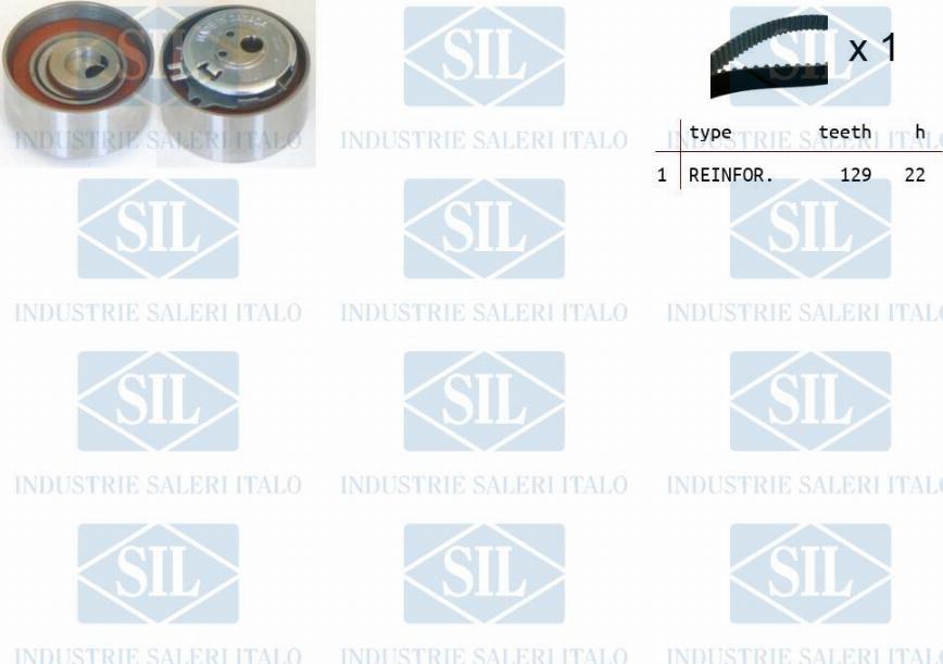 Saleri SIL TK1264 - Комплект зубчатого ремня ГРМ autosila-amz.com