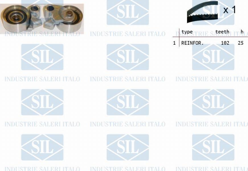Saleri SIL TK1266 - Комплект зубчатого ремня ГРМ autosila-amz.com
