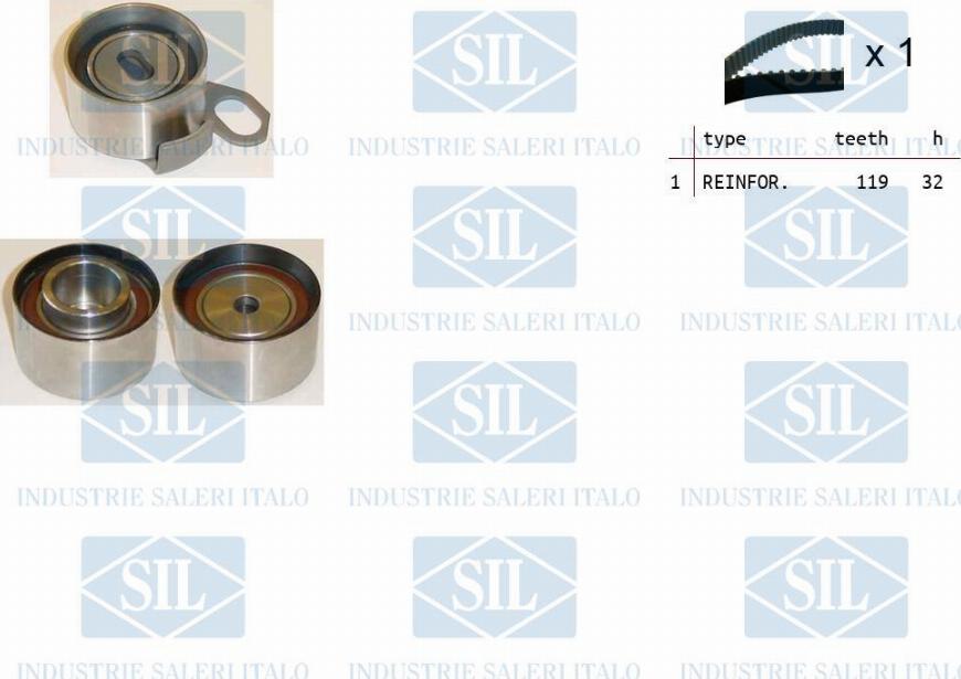 Saleri SIL TK1206 - Комплект зубчатого ремня ГРМ autosila-amz.com