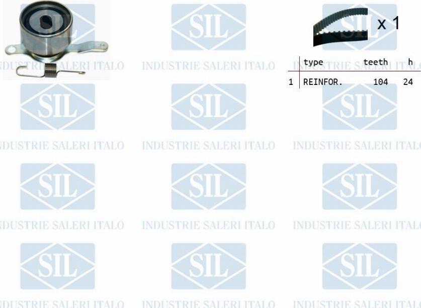 Saleri SIL TK1217 - Комплект зубчатого ремня ГРМ autosila-amz.com