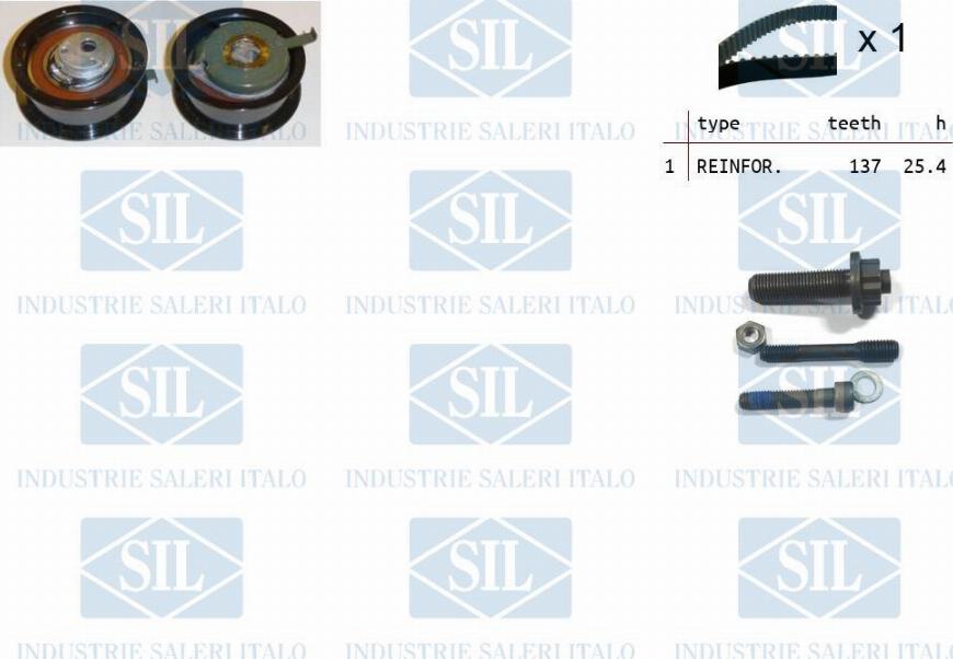 Saleri SIL TK1225 - Комплект зубчатого ремня ГРМ autosila-amz.com