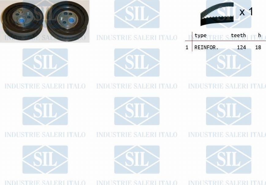 Saleri SIL TK1227 - Комплект зубчатого ремня ГРМ autosila-amz.com