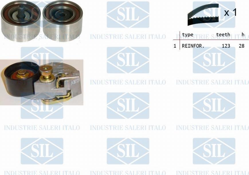 Saleri SIL TK1275 - Комплект зубчатого ремня ГРМ autosila-amz.com