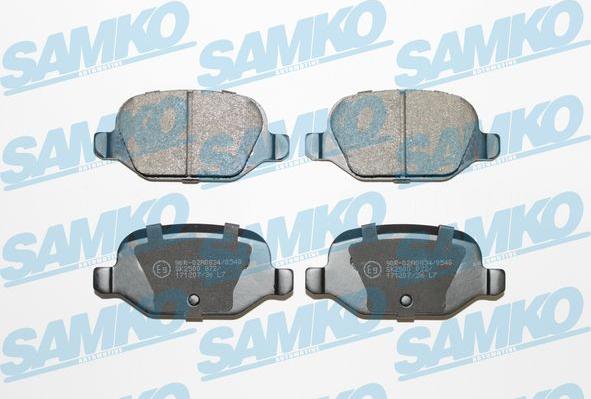 Samko 5SP872 - Комплект высокоэффективных тормозных колодок autosila-amz.com