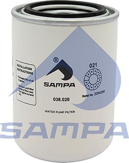 Sampa 038.028 - Фильтр охлаждающей жидкости autosila-amz.com