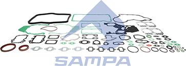 Sampa 020.750 - Комплект прокладок, двигатель autosila-amz.com