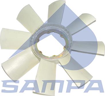 Sampa 079.293 - Крыльчатка вентилятора без вискомуфты (O720 мм - 9 лопастей), RVI Kerax, Premium autosila-amz.com