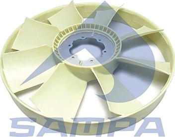 Sampa 200.163 - Крыльчатка вентилятора 8 лопастей d=704mm MB Atego/Axor/Unimog/O530/O510 autosila-amz.com