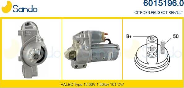 Sando 6015196.0 - Стартер autosila-amz.com