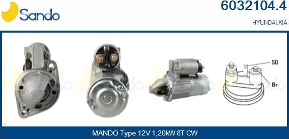 Sando 6032104.4 - Стартер autosila-amz.com