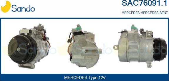 Sando SAC76091.1 - Компрессор кондиционера autosila-amz.com