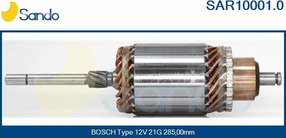 Sando SAR10001.0 - Якорь, стартер autosila-amz.com