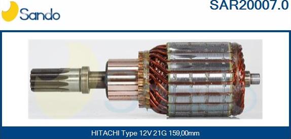 Sando SAR20007.0 - Якорь, стартер autosila-amz.com