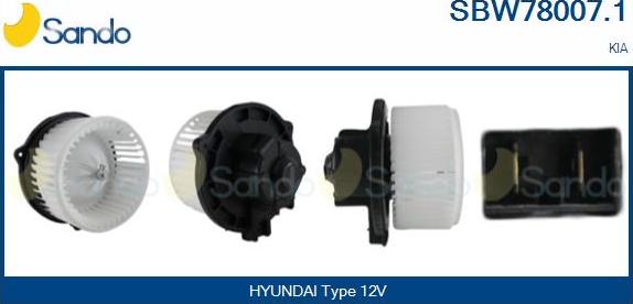 Sando SBW78007.1 - Вентилятор салона autosila-amz.com