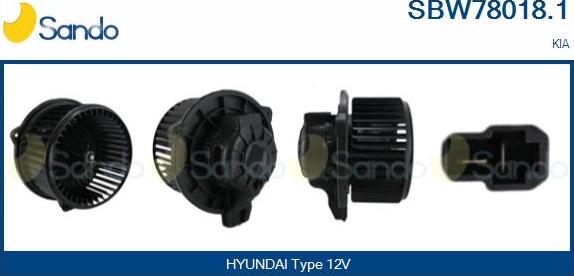 Sando SBW78018.1 - Вентилятор салона autosila-amz.com