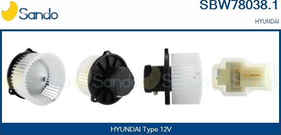 Sando SBW78038.1 - Вентилятор салона autosila-amz.com
