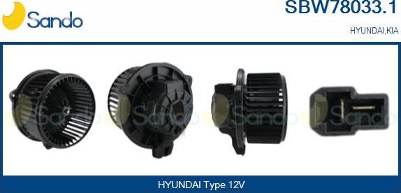 Sando SBW78033.1 - Вентилятор салона autosila-amz.com