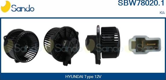 Sando SBW78020.1 - Вентилятор салона autosila-amz.com