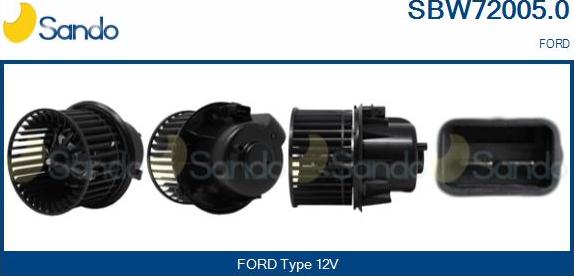 Sando SBW72005.0 - Вентилятор салона autosila-amz.com