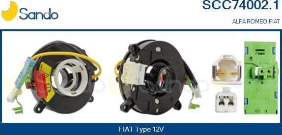 Sando SCC74002.1 - Витая пружина, подушка безопасности autosila-amz.com