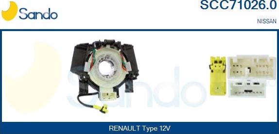 Sando SCC71026.0 - Витая пружина, подушка безопасности autosila-amz.com