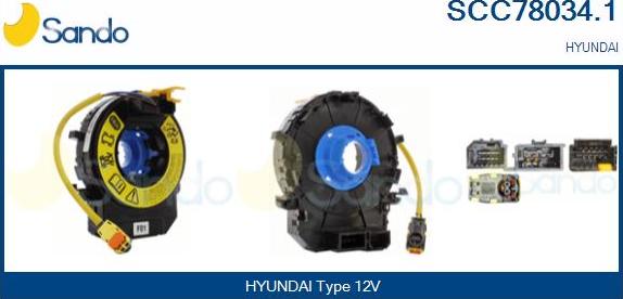 Sando SCC78034.1 - Витая пружина, подушка безопасности autosila-amz.com