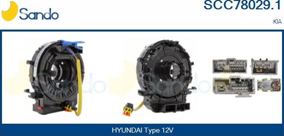 Sando SCC78029.1 - Витая пружина, подушка безопасности autosila-amz.com