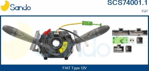 Sando SCS74001.1 - Выключатель на рулевой колонке autosila-amz.com