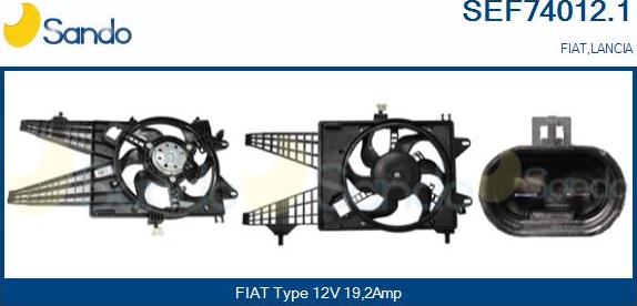 Sando SEF74012.1 - Электродвигатель, вентилятор радиатора autosila-amz.com