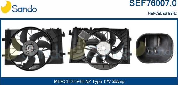 Sando SEF76007.0 - Электродвигатель, вентилятор радиатора autosila-amz.com