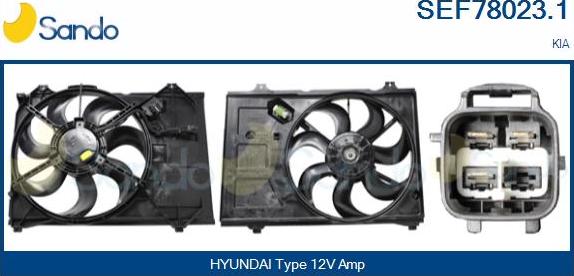 Sando SEF78023.1 - Электродвигатель, вентилятор радиатора autosila-amz.com