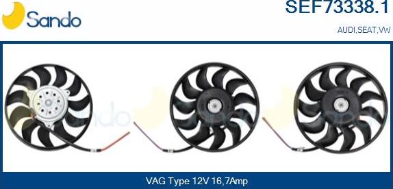 Sando SEF73338.1 - Вентилятор, охлаждение двигателя autosila-amz.com