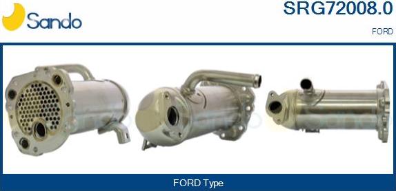 Sando SRG72008.0 - Радиатор, рециркуляция ОГ autosila-amz.com