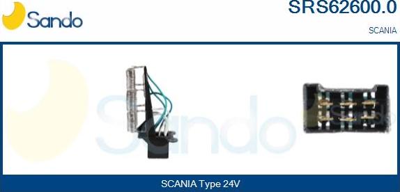 Sando SRS62600.0 - Сопротивление, реле, вентилятор салона autosila-amz.com