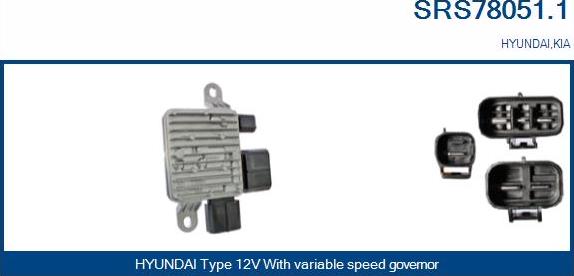 Sando SRS78051.1 - Дополнительный резистор, электромотор - вентилятор радиатора autosila-amz.com