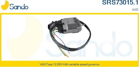 Sando SRS73015.1 - Дополнительный резистор, электромотор - вентилятор радиатора autosila-amz.com