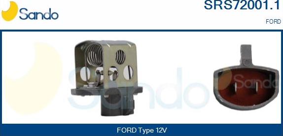 Sando SRS72001.1 - Дополнительный резистор, электромотор - вентилятор радиатора autosila-amz.com