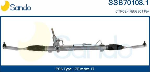 Sando SSB70108.1 - Рулевой механизм, рейка autosila-amz.com