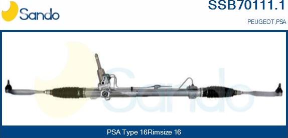 Sando SSB70111.1 - Рулевой механизм, рейка autosila-amz.com