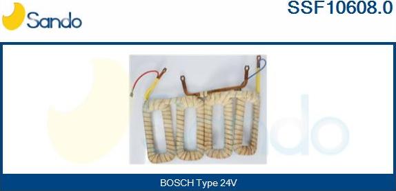 Sando SSF10608.0 - Обмотка возбуждения, стартер autosila-amz.com