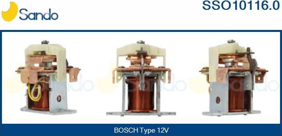 Sando SSO10116.0 - Тяговое реле, соленоид, стартер autosila-amz.com