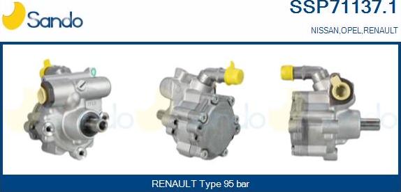 Sando SSP71137.1 - Гидравлический насос, рулевое управление, ГУР autosila-amz.com