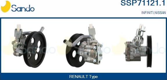 Sando SSP71121.1 - Гидравлический насос, рулевое управление, ГУР autosila-amz.com